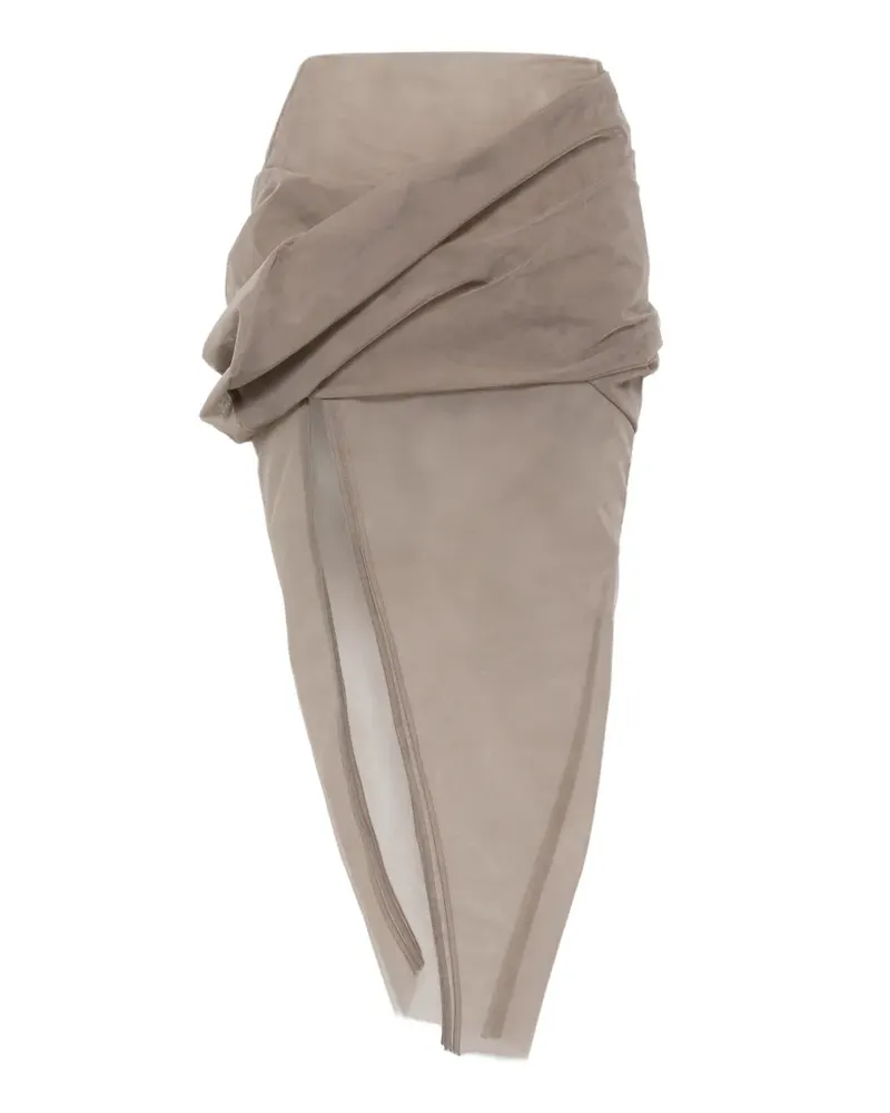 Rick Owens draped skirt - Grau Grau