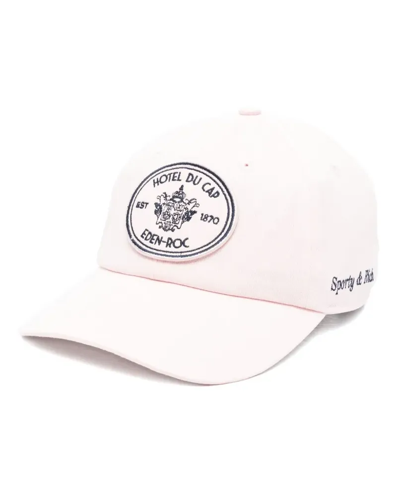 SPORTY & RICH Baseballkappe mit Patch - Rosa Rosa