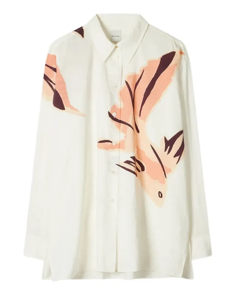 Paul Smith Hemd mit Blumen-Print - Nude Nude