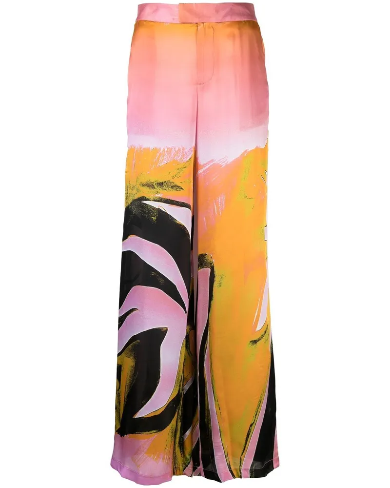 Louisa Ballou Hose mit Print Rosa