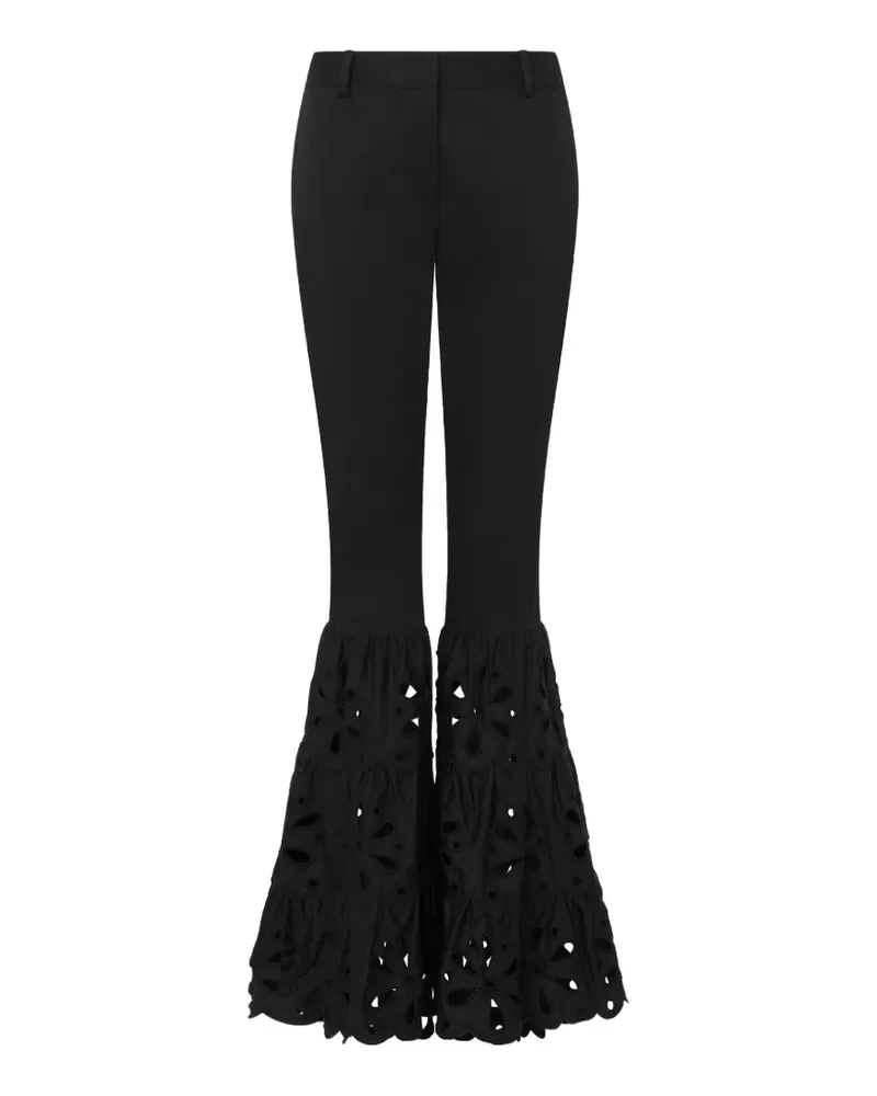 Moschino Hose mit Lochstickerei - Schwarz Schwarz