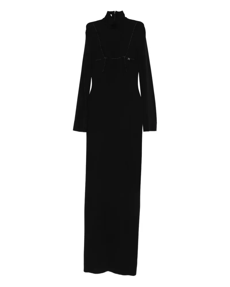 Jean Paul Gaultier Verziertes Maxikleid - Schwarz Schwarz
