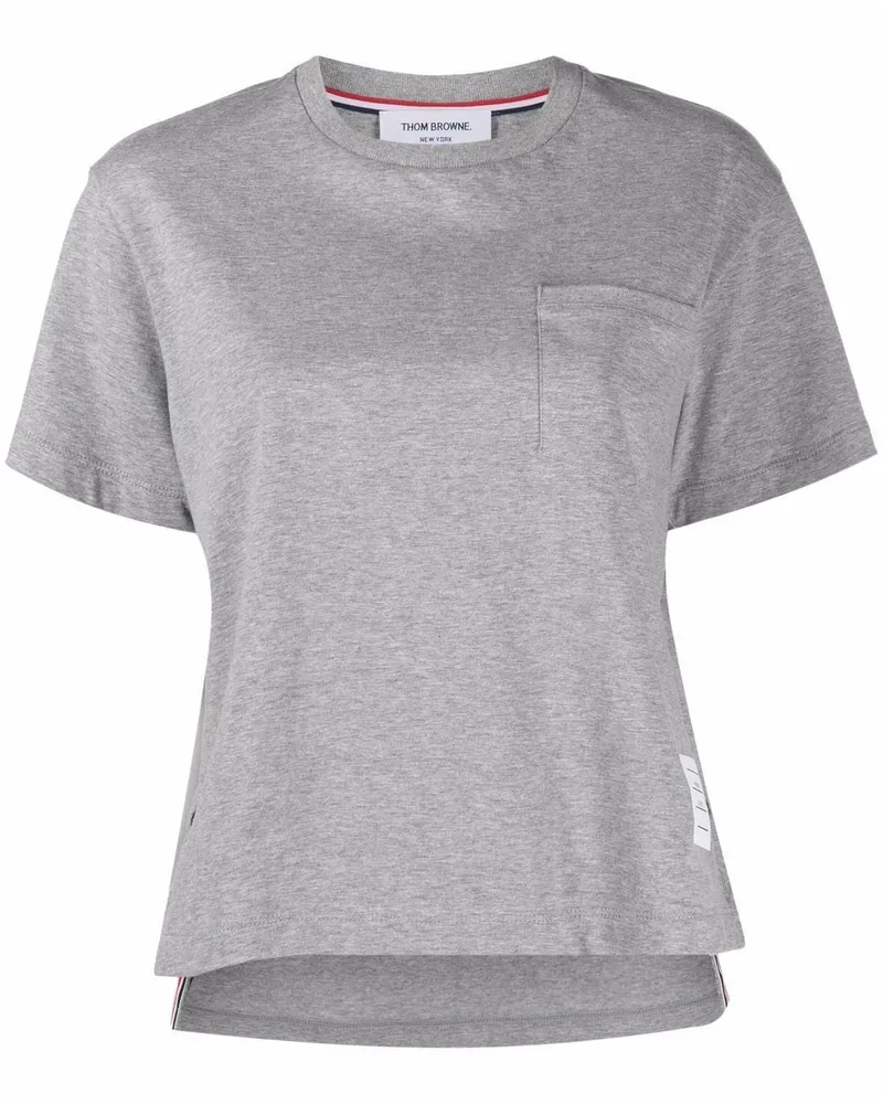 Thom Browne T-Shirt mit Logo Grau
