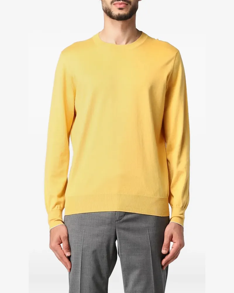 Brunello Cucinelli Pullover mit rundem Ausschnitt - Gelb Gelb