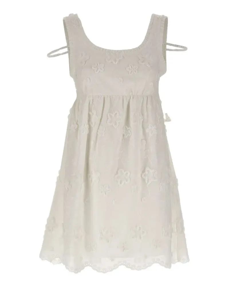 The Garment Fleur Bra embroidered mini dress - Nude Nude