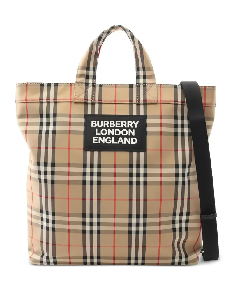 Burberry Karierter Shopper - Braun Braun