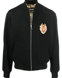 Roberto Cavalli Bomberjacke mit Logo-Patch Schwarz