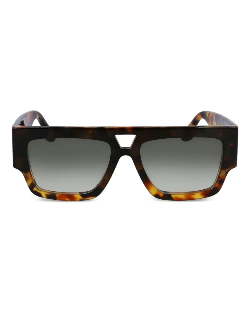 Victoria Beckham Sonnenbrille mit eckigem Gestell - Braun Braun