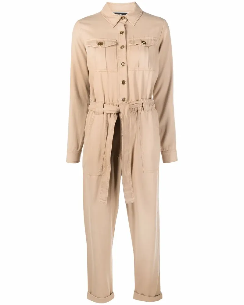 Elisabetta Franchi Langärmeliger Jumpsuit - Braun Braun