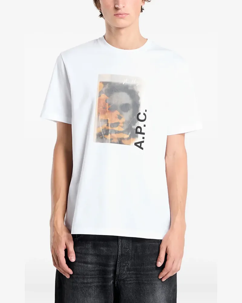 A.P.C. T-Shirt mit Print - Weiß Weiß