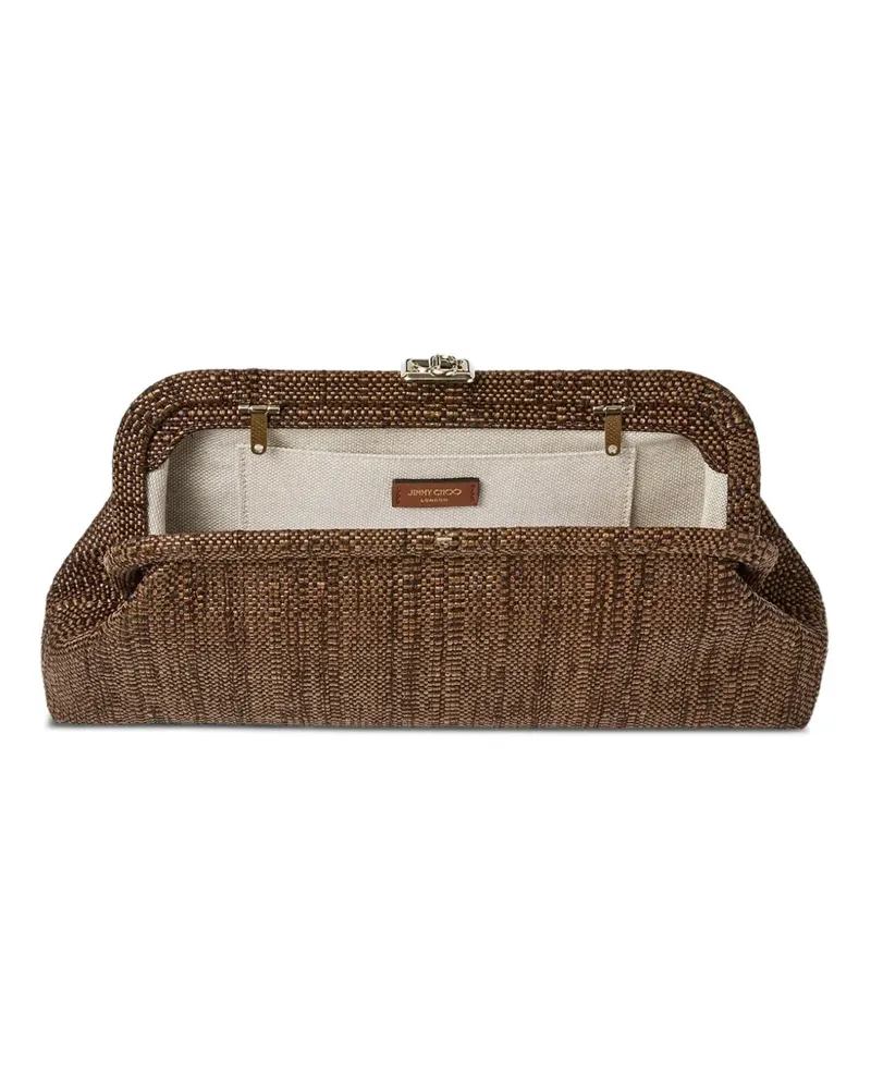Jimmy Choo Skylar Clutch mit Logo - Braun Braun