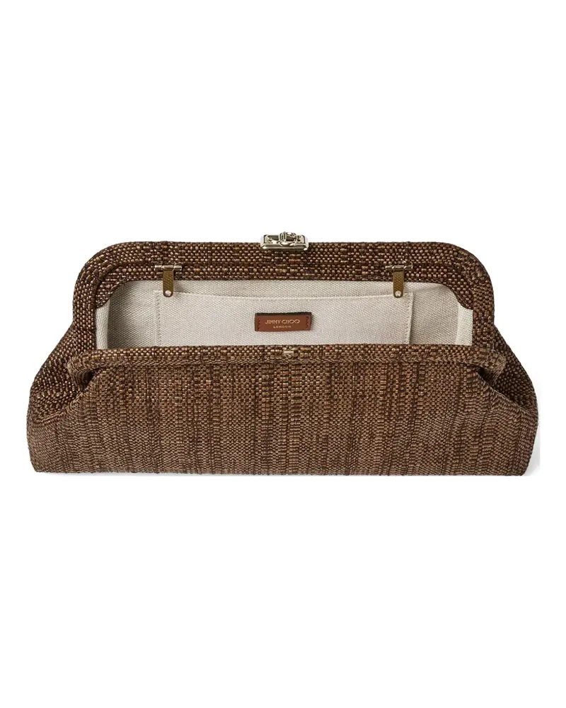 Jimmy Choo Skylar Clutch mit Logo - Braun Braun