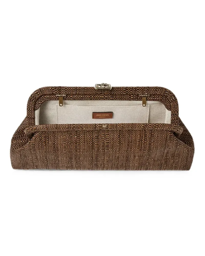 Jimmy Choo Skylar Clutch mit Logo - Braun Braun