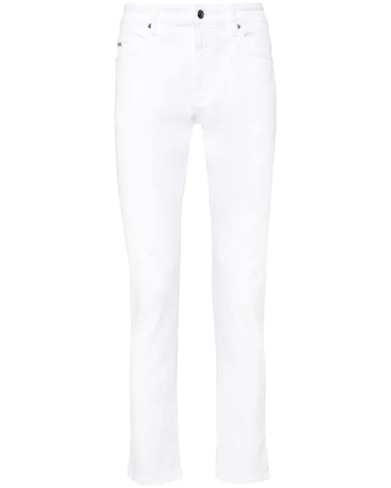 HUGO BOSS Tief sitzende Slim-Fit-Jeans - Weiß Weiß
