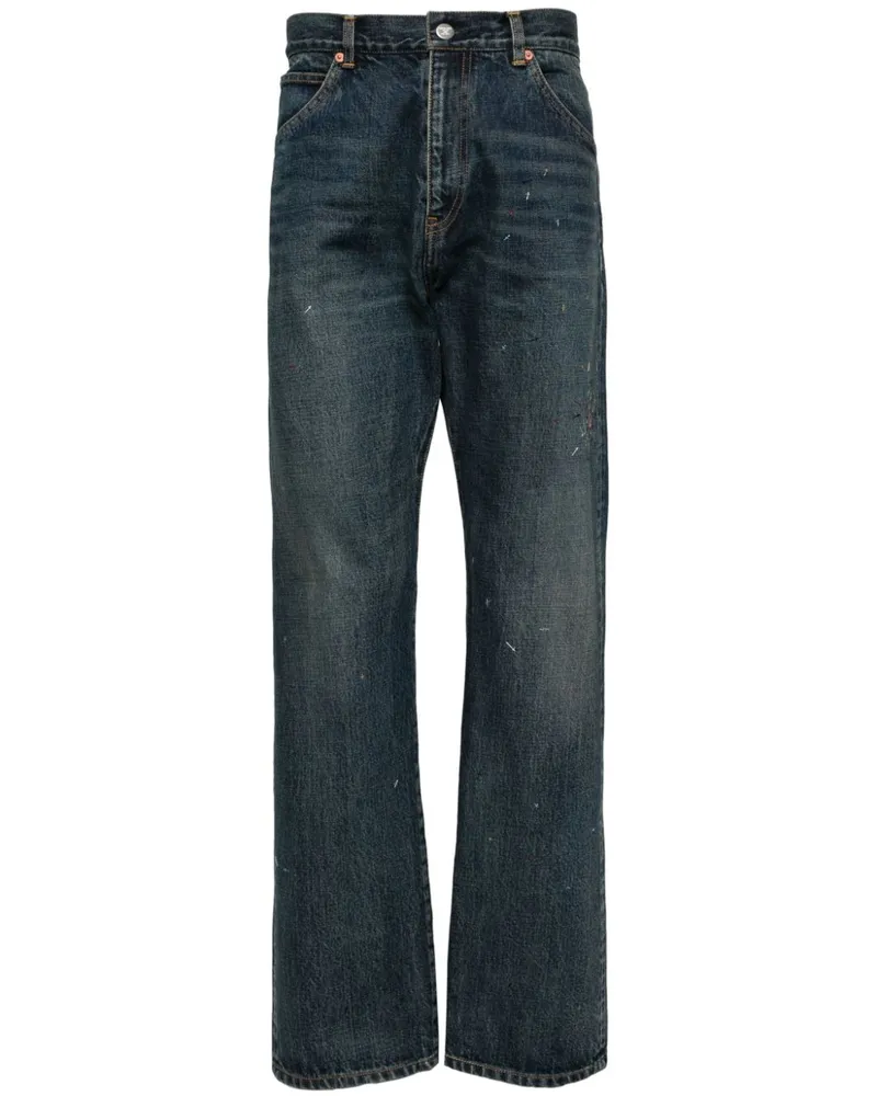 Undercover Bestickte Straight-Leg-Jeans - Blau Blau