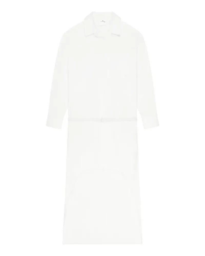 Courrèges Asymmetrisches Kleid mit Polokragen - Weiß Weiß