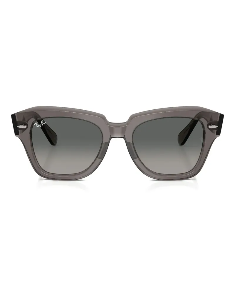 Ray Ban Eckige State Street Sonnenbrille - Schwarz Schwarz