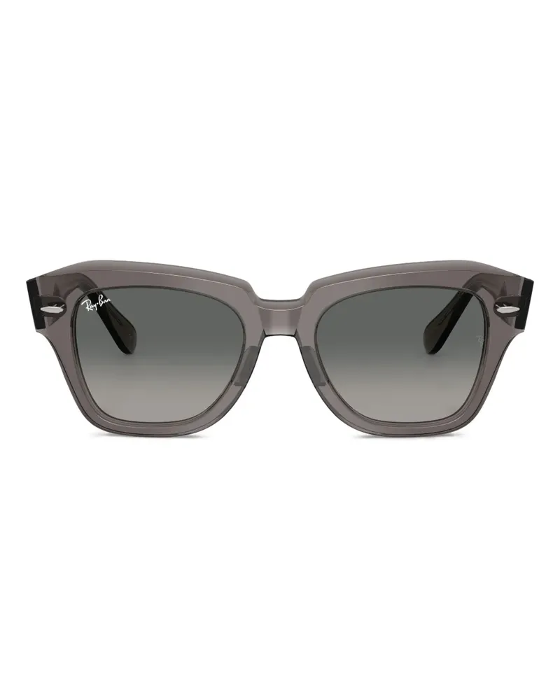 Ray Ban Eckige State Street Sonnenbrille - Schwarz Schwarz