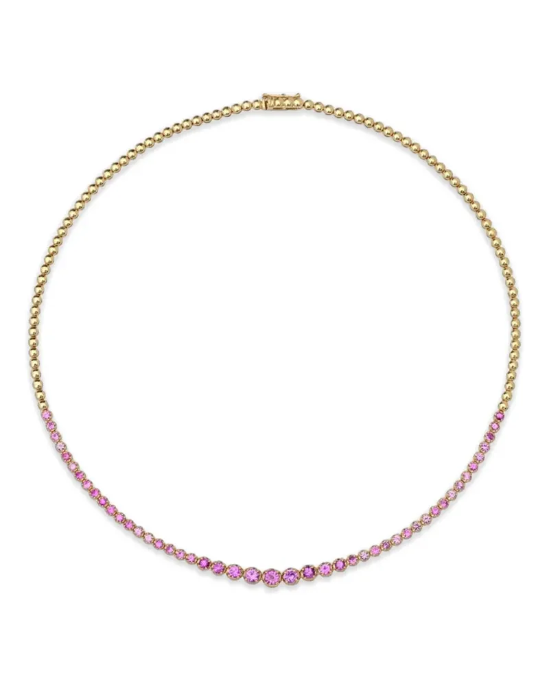 Jennifer Meyer Tennishalskette mit Saphir - Gold Gold