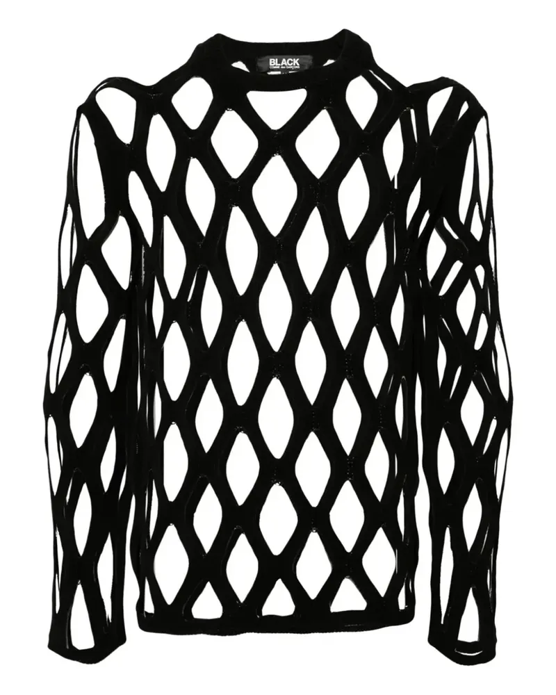 Comme des Garçons Sweatshirt aus Mesh - Schwarz Schwarz