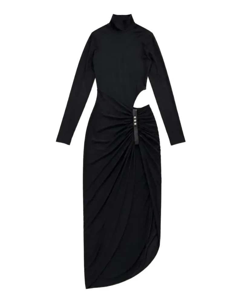 Amazuìn Asymmetrisches Maxikleid mit Cut-Outs - Schwarz Schwarz