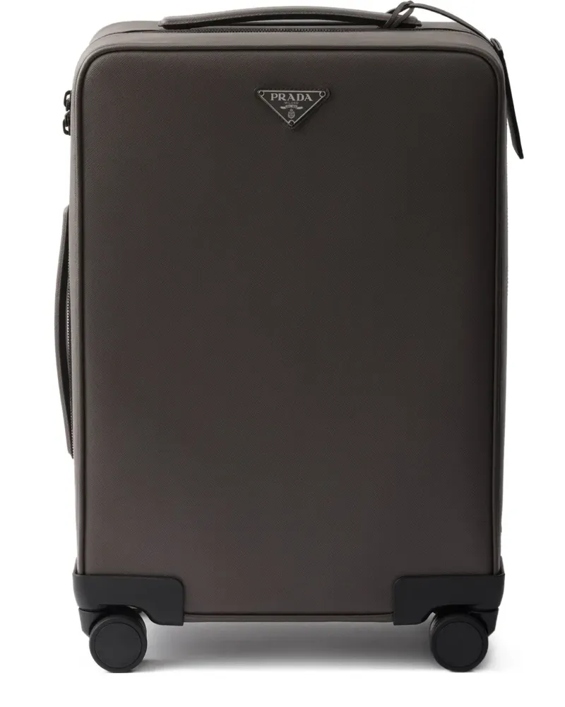 Prada Kabinenkoffer aus Saffiano-Leder - Grau Grau