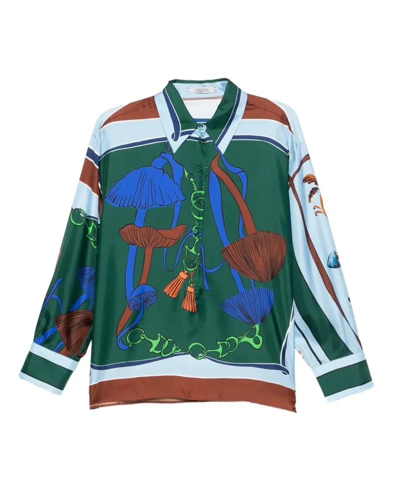 Dorothee Schumacher Cosmic Funghi silk blouse - Grün Grün