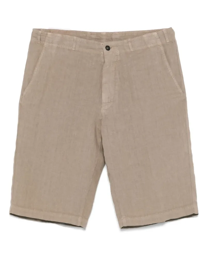 Corneliani Shorts aus Leinen - Braun Braun