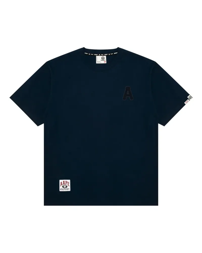 BAPE T-Shirt mit Logo-Stickerei - Blau Blau