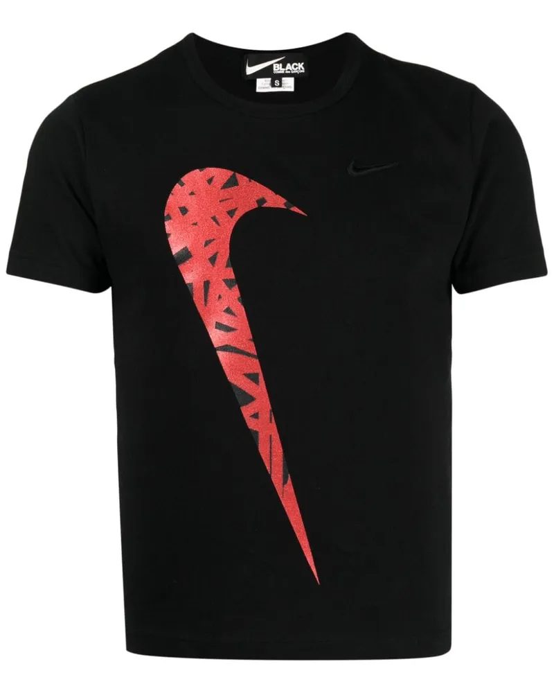 Comme des Garçons x Nike T-Shirt mit Logo-Print Schwarz