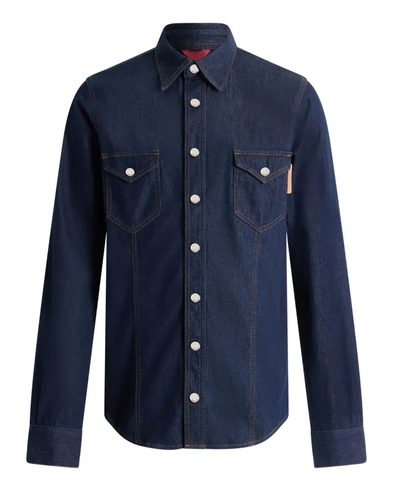 Bally chest pocket denim shirt - Blau Blau
