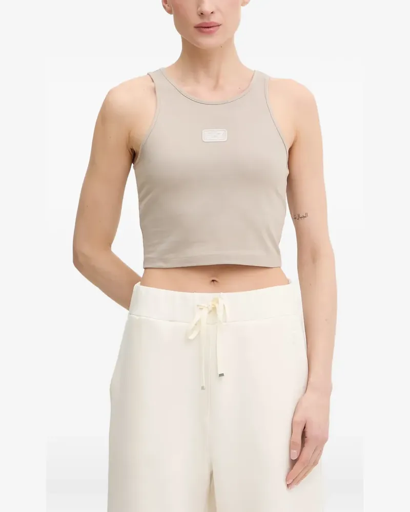 EA7 Logo Series cropped tank top - Nude Nude