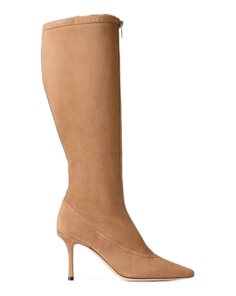 Jimmy Choo Kniehohe Jozi KB Stiefel 85mm - Nude Nude