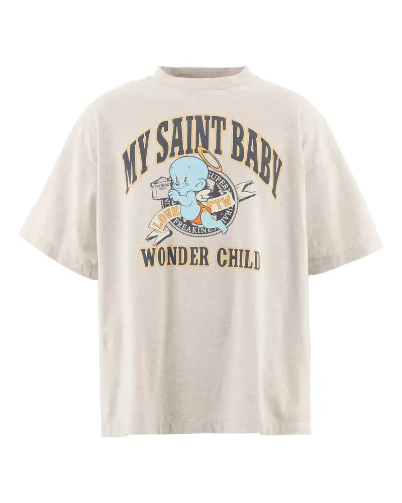 SAINT MXXXXXX graphic-print T-shirt - Grau Grau