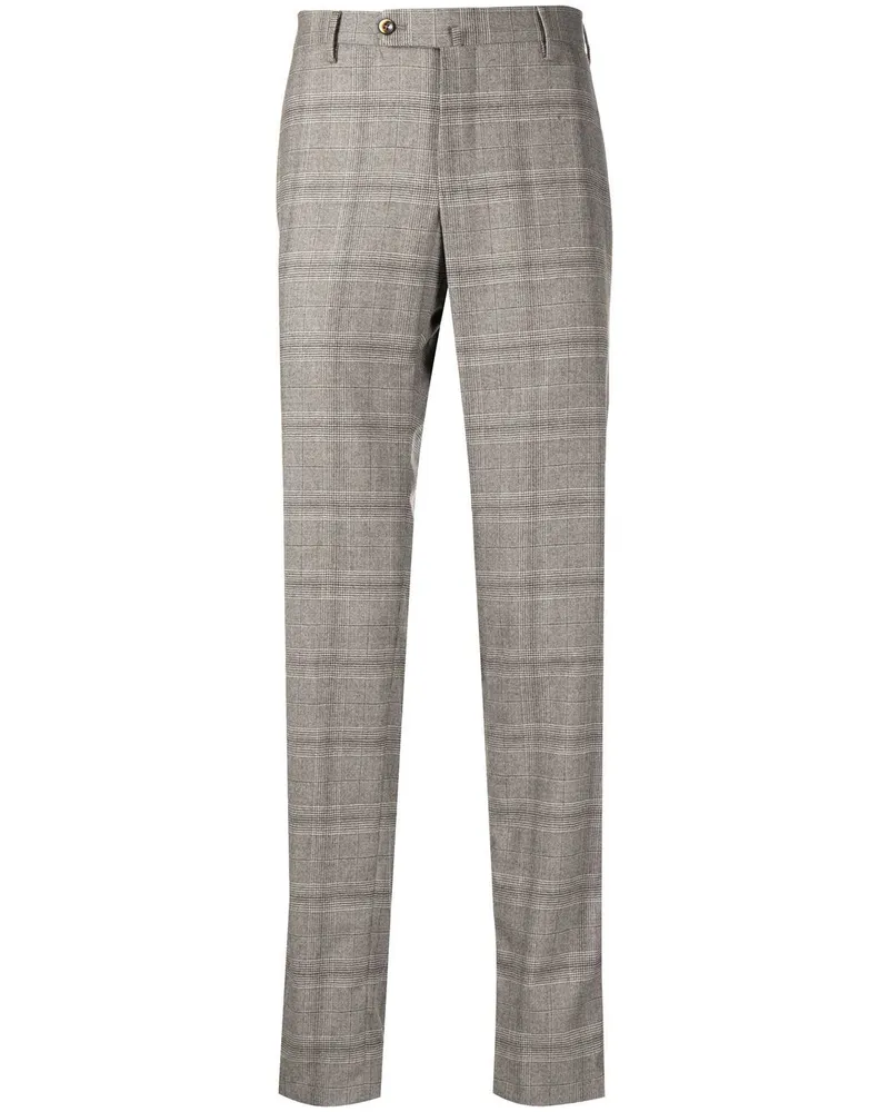 PT TORINO Klassische Hose mit Karomuster - Grau Grau