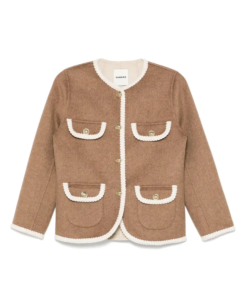 Sandro Jacke mit Knopfleiste - Braun Braun