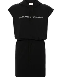 Alexandre Vauthier Jerseykleid mit Logo Schwarz