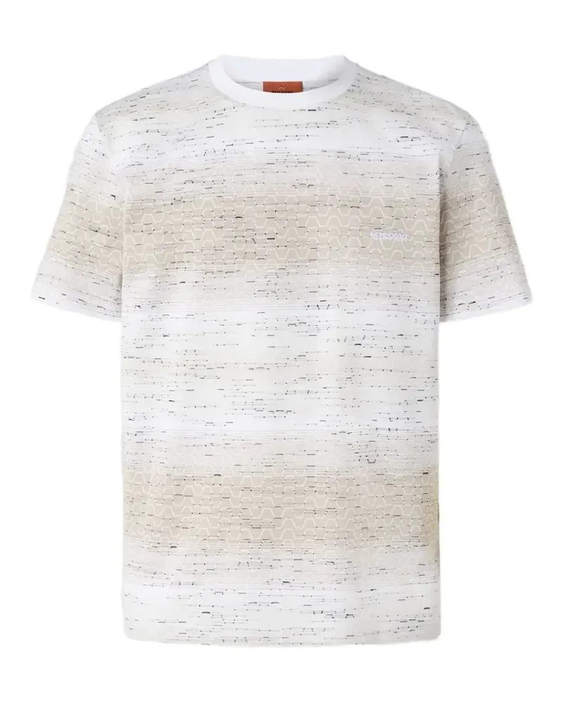 Missoni T-Shirt mit Farbverlauf-Print - Weiß Weiß