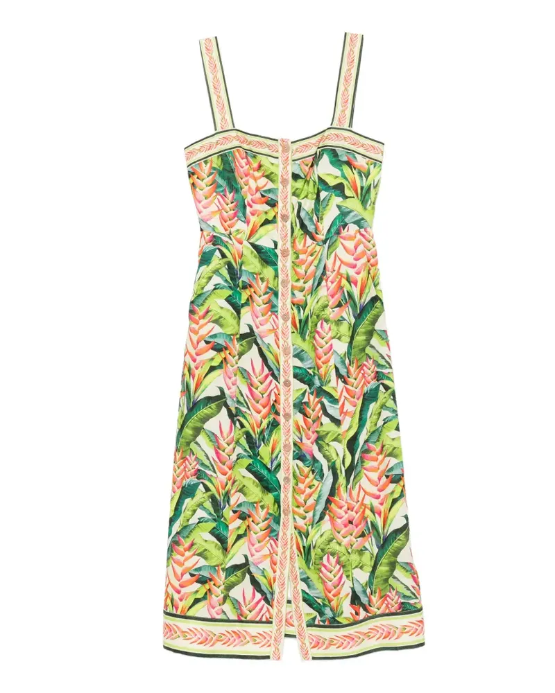 FARM Rio button-down midi dress - Grün Grün