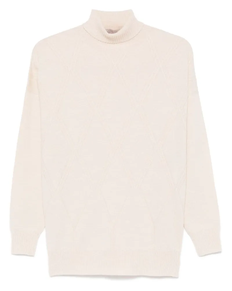 D.EXTERIOR Pullover mit Argyle-Muster - Nude Nude