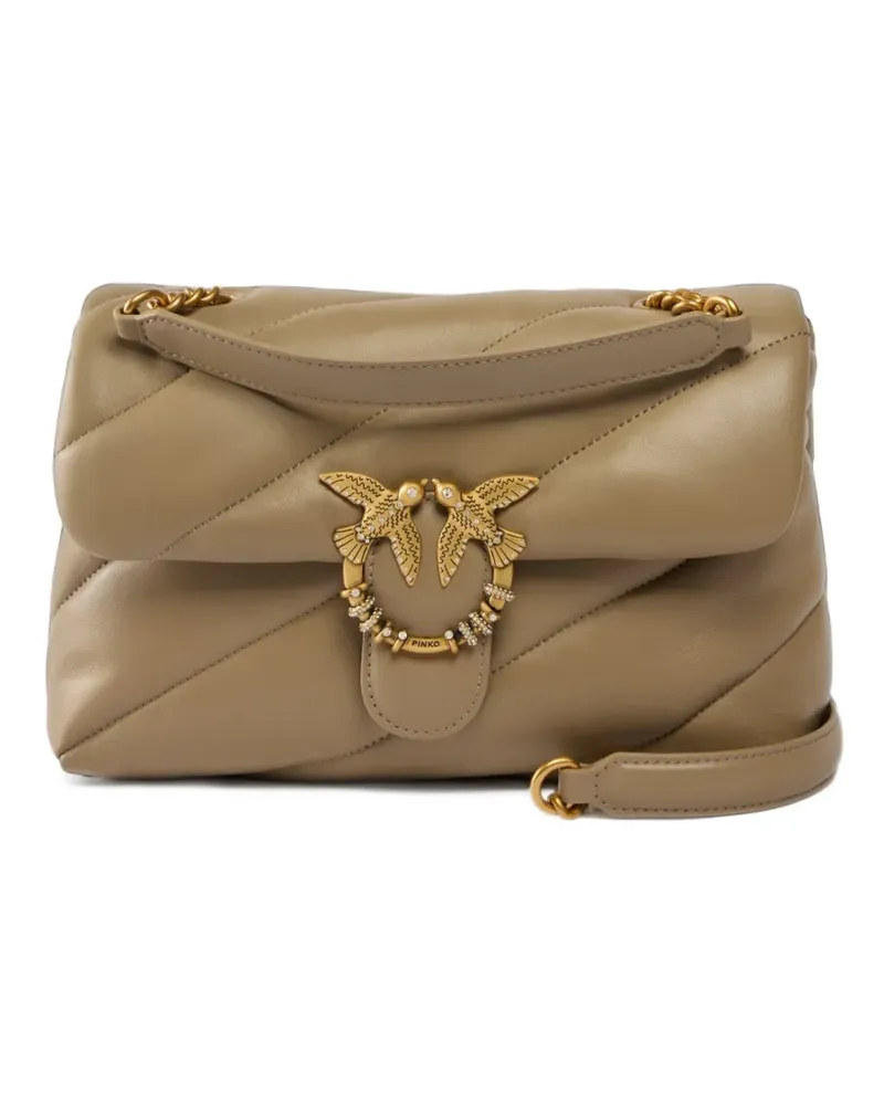 Pinko Gesteppte Love Schultertasche - Nude Nude