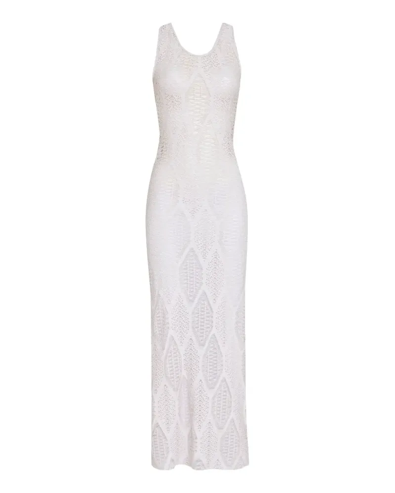 Amir Slama x Jade Picon openwork sleeveless maxi beach dress - Weiß Weiß