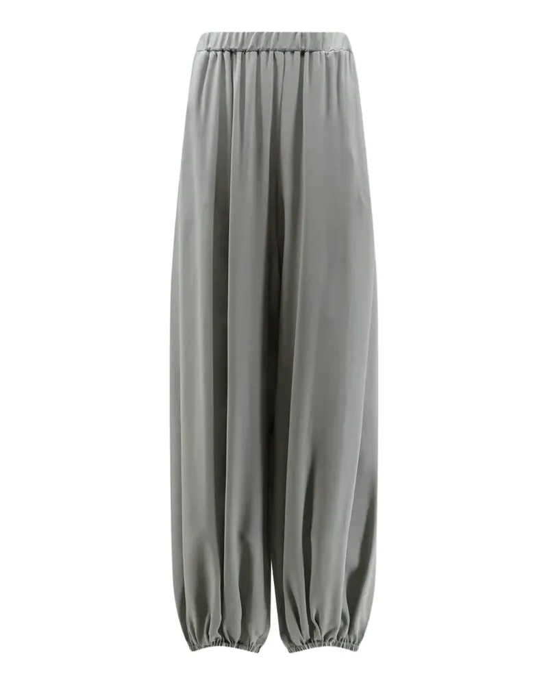 ALYSI Baloon silk palazzo trousers - Grau Grau