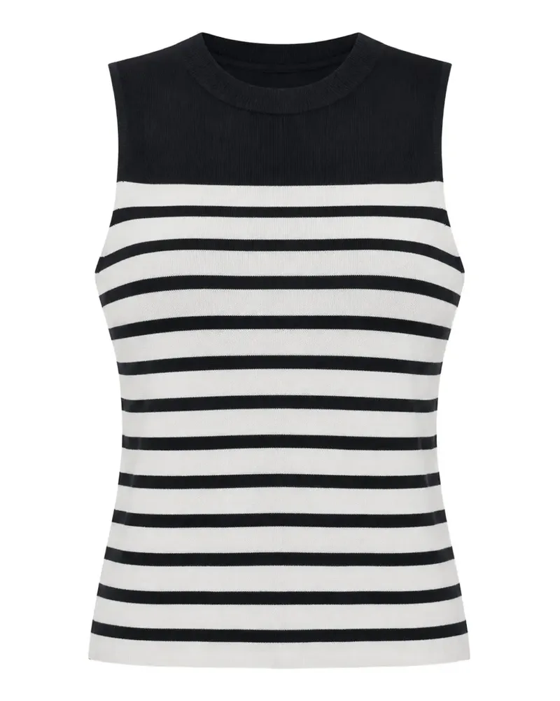 Semicouture Gestreiftes Tanktop - Schwarz Schwarz