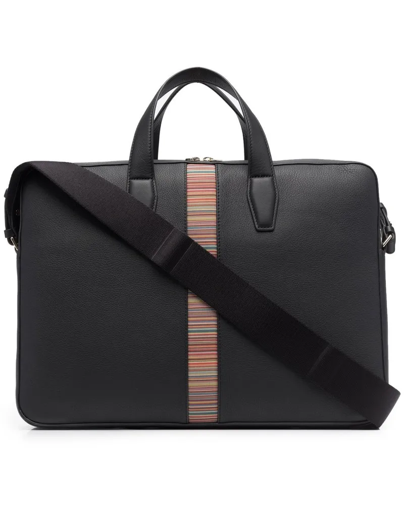 Paul Smith Laptoptasche mit Streifen Schwarz