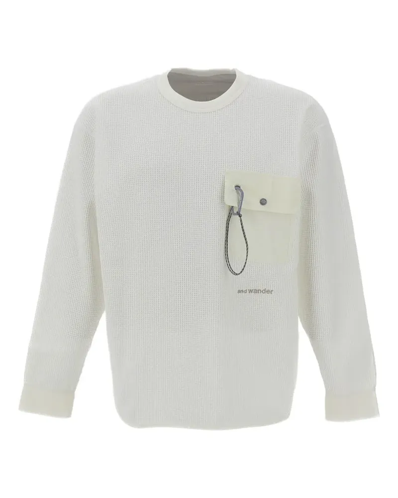 and wander T-Shirt mit Waffelstruktur - Weiß Weiß