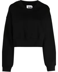 Izzue Sweatshirt mit Strass-Logo Schwarz