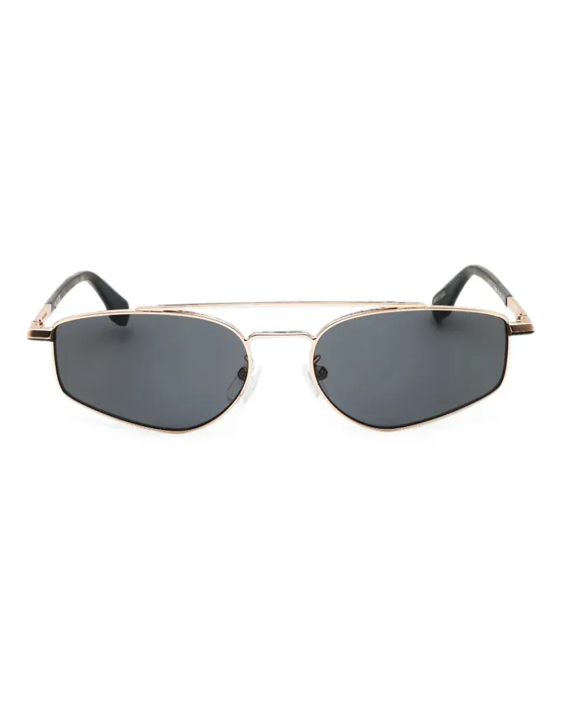 adidas Sonnenbrille mit geometrischem Gestell - Gold Gold