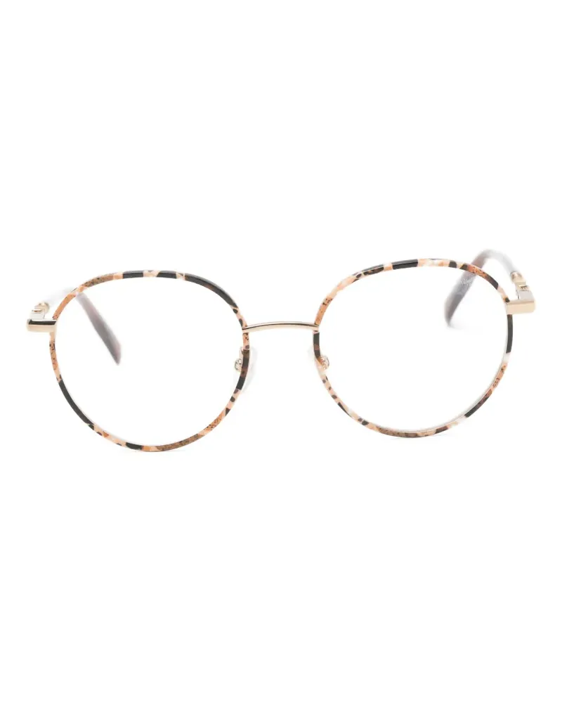 Zadig & Voltaire tortoiseshell-effect round-frame glasses - Braun Braun