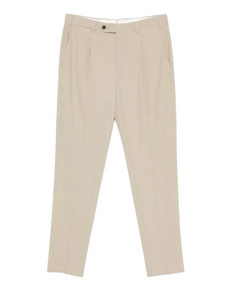 PT TORINO pleated cotton trousers - Nude Nude
